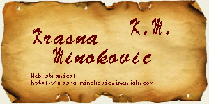 Krasna Minoković vizit kartica